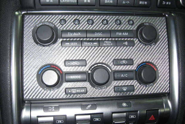 R34 ウェットカーボン オーディオパネル スカイライン ER34 カーボンオーディオパネル ブラック 「長納期