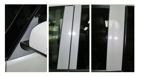 マジカルカーボン　ピラーフルセット　バイザーカットタイプ　日産　セレナ　C26　2010.11～（CPN-VF46）