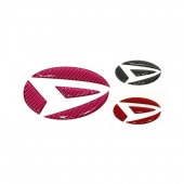 エンブレム カスタム 汚れ防止 貼るだけカスタム ドレスアップ アクセサリー【ダイハツ】 マジカルカーボンNEO フロントエンブレム|マジカルカーボンNEO|エンブレム