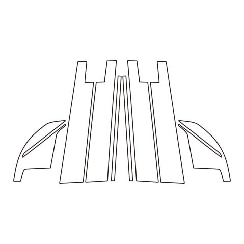 《マジカルカーボン》ピラーフルセット　バイザーカットタイプ　ダイハツ　ロッキー　A200系　2019.11～2021.10