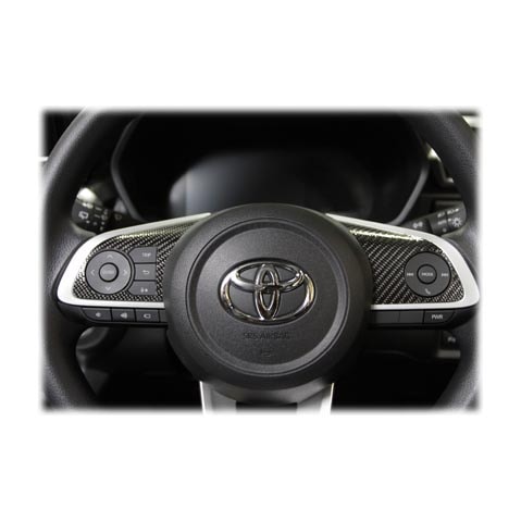 《マジカルカーボン》ステアリングスイッチパネル　ダイハツ　ロッキー　A200系　2019.11～