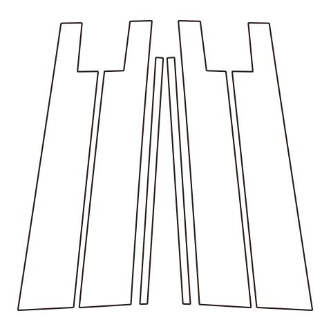 《マジカルアートシートＮＥＯ》ピラースタンダードセット　バイザーカットタイプ　ダイハツ　ロッキー　A200系　2019.11～（MSN-PD14V）