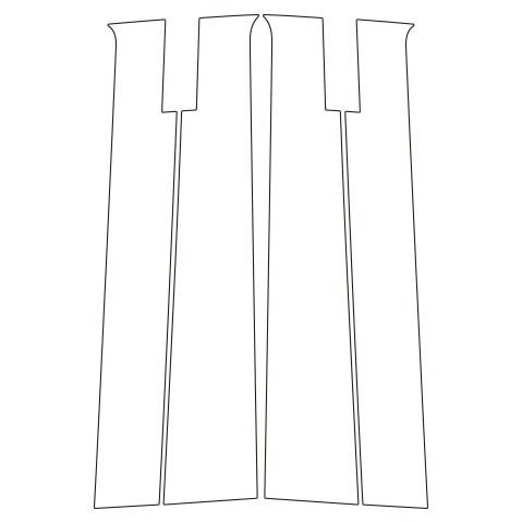 《マジカルアートシートＮＥＯ》ピラースタンダードセット　バイザーカットタイプ　ダイハツ　ウェイク　La700S/710S　2014.11～2022.08（MSN-PD12V）