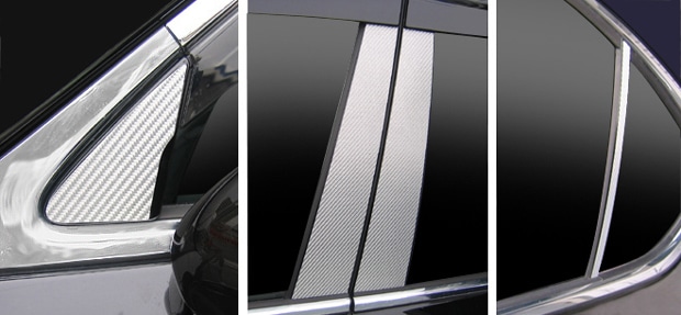 マジカルカーボン　ピラーセット　バイザーカットタイプ　レクサス　LS460　USF40系　2006.9～（CPL-V1）