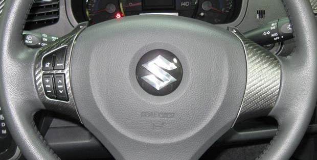 マジカルアートレザー　ステアリングホイールスイッチパネル　スイッチ無　スズキ　ワゴンR　スティングレー　MH23SWS　2008.9～（LC-SWSZ2）