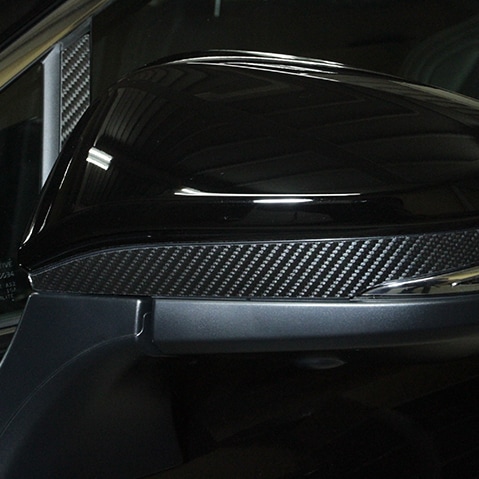 《アートシートＮＥＯ》ドアミラーガーニッシュ　トヨタ　ハリアー　80系　2020.6～　ブラック（MSN-DMGT8）