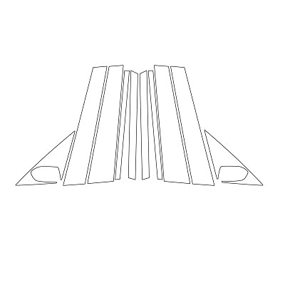 《マジカルカーボン》ピラー　フルセット　BMW　X5　G05系　2019.2～　ブラック（CPB-F34）