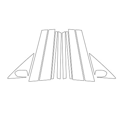 《アートシートＮＥＯ》ピラー　フルセット　BMW　X5　G05系　2019.2～　ブラック（MSN-PB34F）