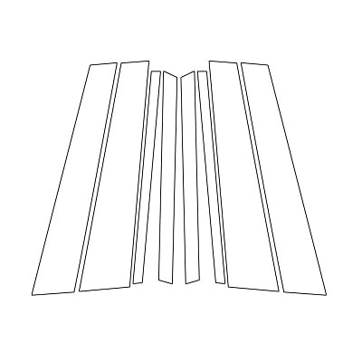 《アートシートＮＥＯ》ピラー　スタンダードセット　BMW　X5　G05系　2019.2～　ブラック（MSN-PB34）