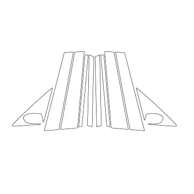 《マジカルアートシート》ピラー　フルセット　BMW　X5　G05系　2019.2～　ブラック（MS-PB34F）