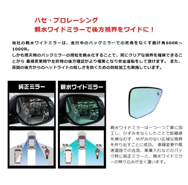 ハセ・プロ公式 オンラインショップ 本店 | ドアミラー 雨の運転対策に