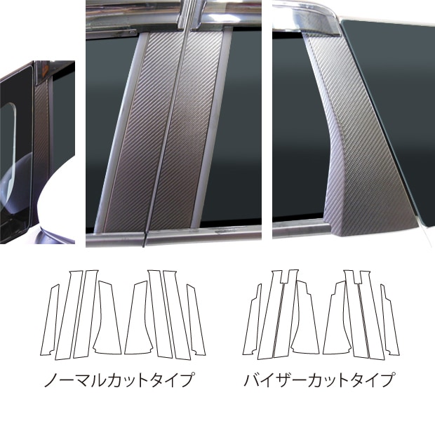 マジカルアートシート ピラーセット バイザーカットタイプ ホンダ シャトル GP7/8 2015.05～2022.11 MS-PH61V