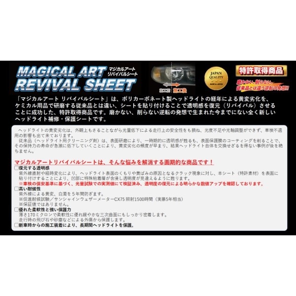 ヘッドライト 黄ばみ防止 シート ホンダ S660 JW5 車種専用 プロテクションフィルム 保護 くすみ マジカルアート リバイバルシート ホンダ ハセプロ MRSHD-H14