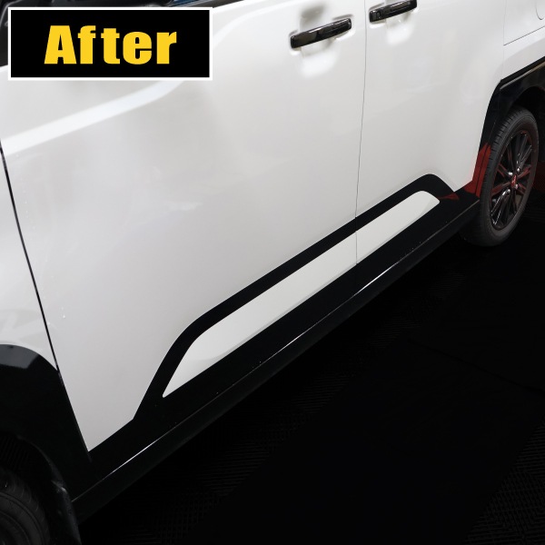 新型デリカミニ【ドアサイドパネルガーニッシュ】全8色 サイドデカール ペインターシート 純正近似色 三菱 外装 汚れ 保護 アクセサリー パーツ ガード カスタムパーツ 簡単取り付け DIY BA1A 2A 5A 6A ハセプロ