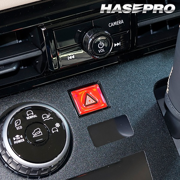 新型 デリカミニ ルークス【通販限定】ホログラム ハザードスイッチ ガーニッシュ 立体 ステッカー 内装 カスタム パーツ 貼るだけ簡単 おしゃれ 傷 汚れ 保護 三菱 日産 ハセプロ HOHSG-26