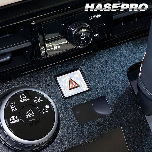 新型 デリカミニ ルークス【通販限定】ホログラム ハザードスイッチ ガーニッシュ 立体 ステッカー 内装 カスタム パーツ 貼るだけ簡単 おしゃれ 傷 汚れ 保護 三菱 日産 ハセプロ HOHSG-26
