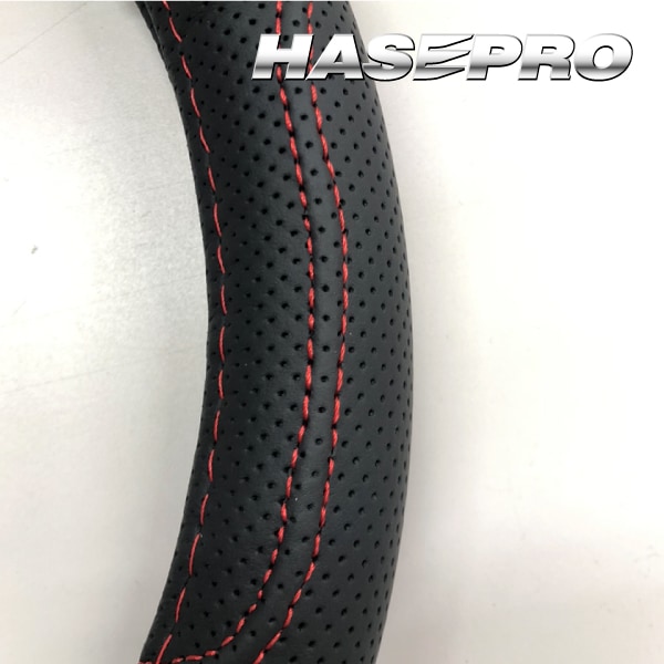 ハンドルカバー マジカルハンドルジャケット THE本革 センターマーク/レッド Sサイズ(HJL-2S)ハセプロ