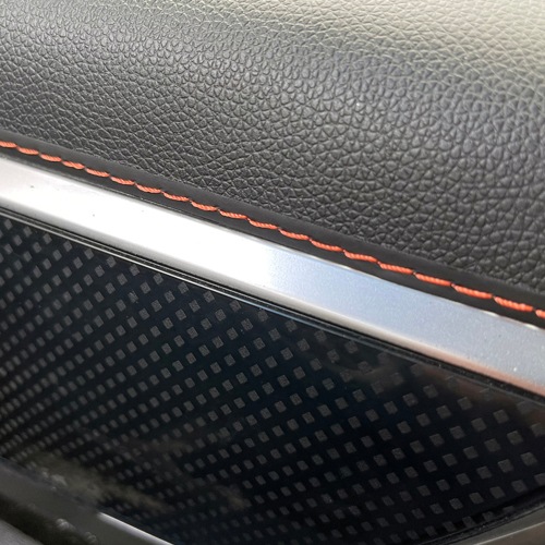 シングルステッチシート ステッチテープ【新感覚カスタム】貼るだけ カスタム レザー 革 汎用パーツ モール 内装 マジカルアート オレンジ MSSS-1ORN