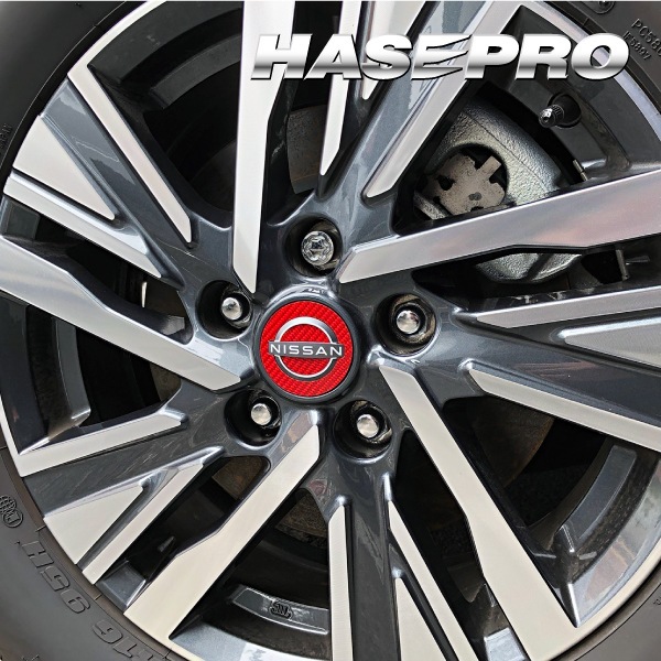 【日産】ホイールキャップエンブレム【マジカルカーボン】外装 傷防止 汚れ 保護 ドレスアップ パーツ カスタム ハセプロ CEWCN-4