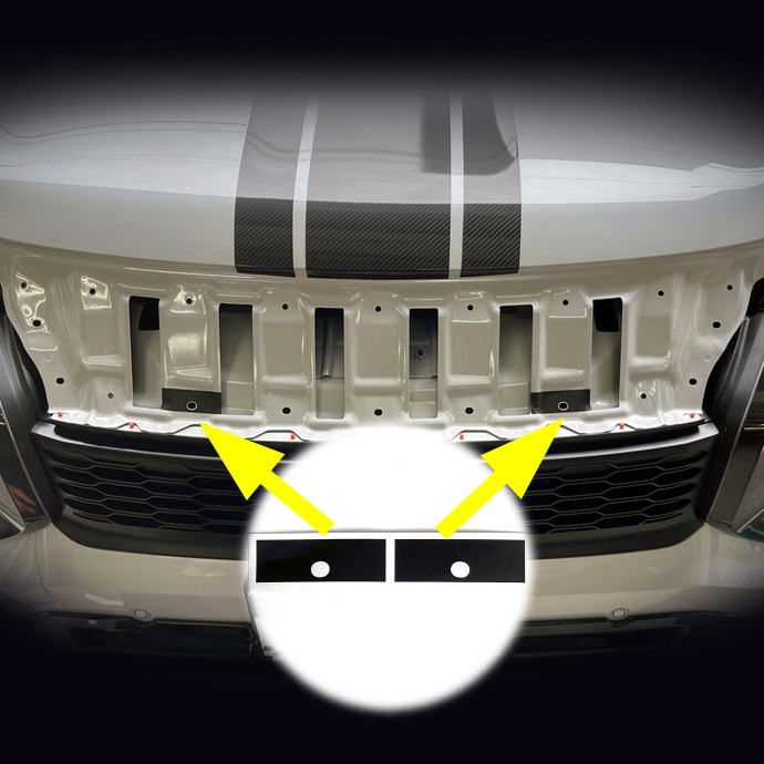 三菱 新型アウトランダーPHEV GN0W MC前 フロントグリル用バックシート MM-FG04OP