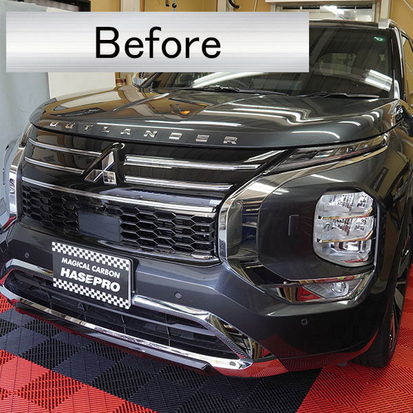 MIRABEAUシリーズ 三菱 GN系アウトランダーPHEV MC後【フロントグリル】スタイリッシュデザイン 【未塗装納品】ハセプロ hasepro MM-FG06