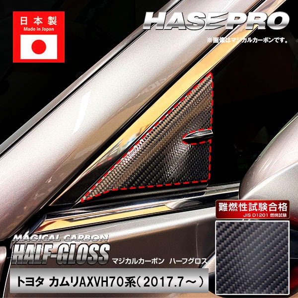 【通販限定】カムリ【ドアミラーステイ】マジカルカーボンハーフグロス インテリアパネル 外装 傷防止 汚れ 保護 トヨタ ドア ミラー ドレスアップ ハセプロ CHGMDST-6