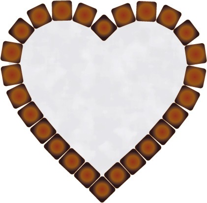 キュアガーデン ハート TH800－マサファルト仕上げ80cmサイズ