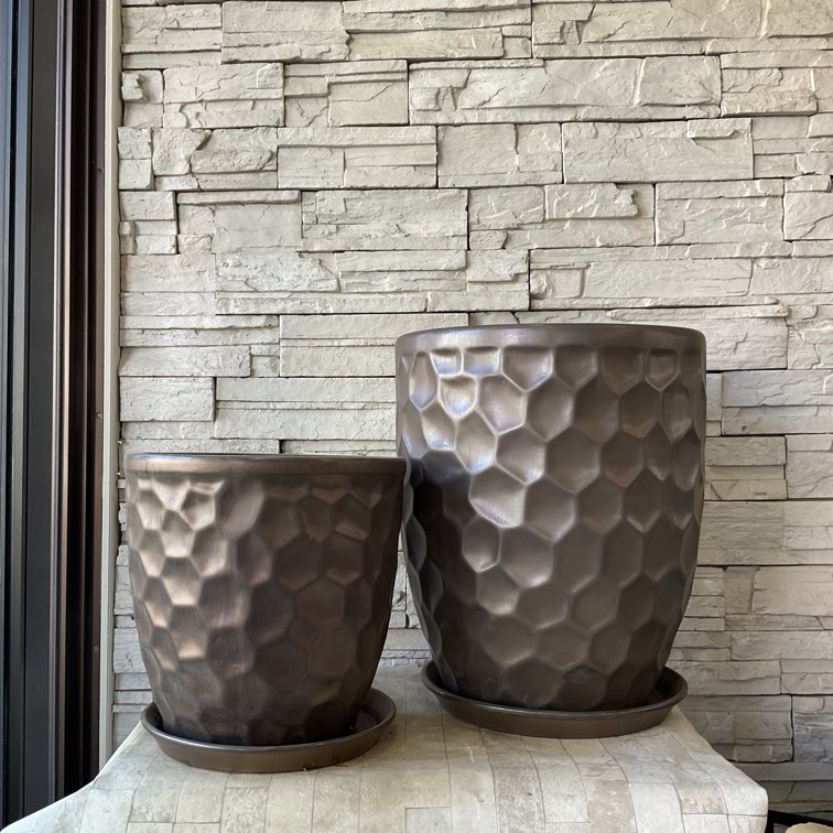 P【観葉植物の鉢カバーにおすすめ】ブロンズトール 選べる2サイズ  