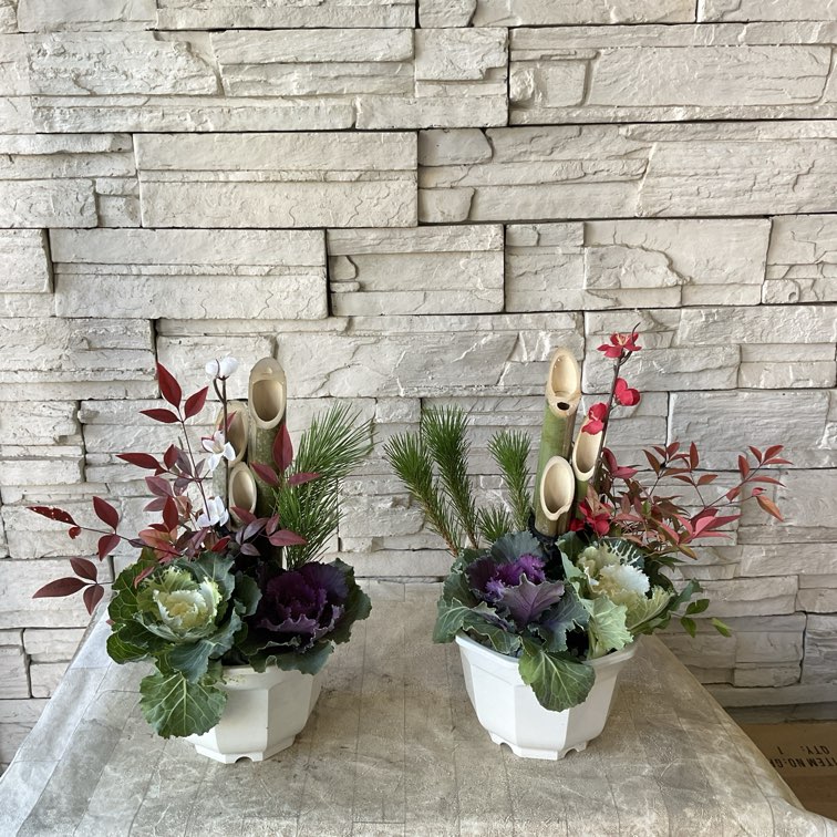 門松 6寸鉢 | 寄せ植え | 橋本種苗園オンラインストア