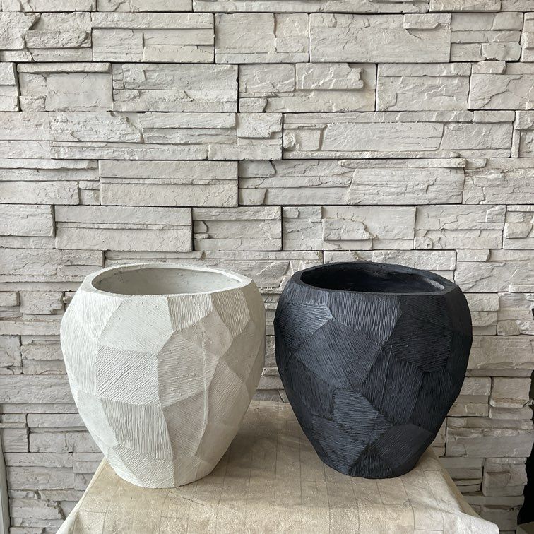 着払いのみ TRIO STONE プランター 100x32x34cm グレー系 着払いのみ TRIO STONE プランター 100x32x34cm グレー系 園芸用品