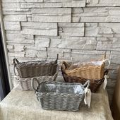 S 水に強い♪PPラタンバスケット　レクタングル