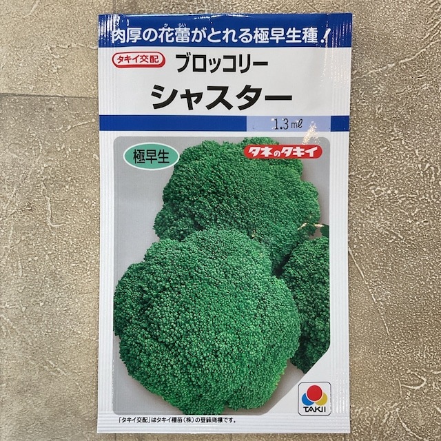 【野菜種子】ブロッコリー　シャスター　1.3ml 極早生