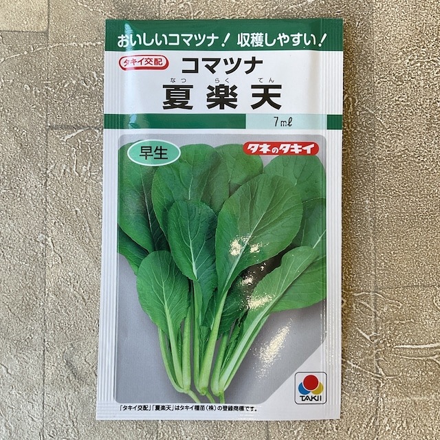【野菜種子】コマツナ　夏楽天　7ml   早生
