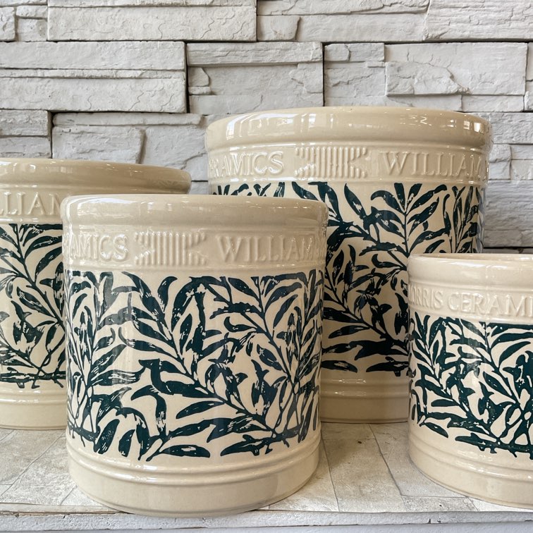 Vウィリアムモリス リーフシリンダー グリーン 選べる4サイズ