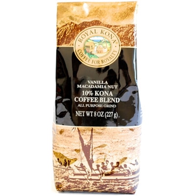 ロイヤルコナコーヒー バニラマカダミアナッツ / ライトミディアムロースト8oz(227g)　AD(挽いた豆)