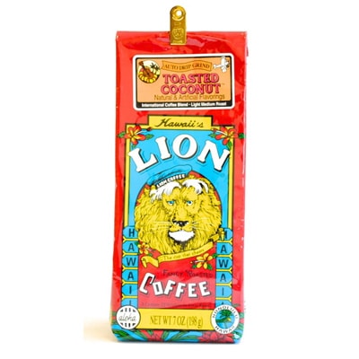 【数量限定】ライオンコーヒー　トーステッドココナッツ 楽天市場】ライオンコーヒー トーステッドココナッツ 7oz（198g