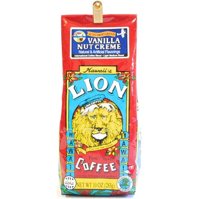 ライオンコーヒー/ バニラナッツクリーム10oz(283g) AD(挽いた豆)