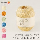 ハマナカ エコアンダリヤ 1玉 | エコアンダリア ecoANDARIA ハンドメイド DIY 編み クロッシェ 鍵編み エコ素材 春夏 手芸 夏糸 クラフト placrochet 帽子 鞄|雑貨