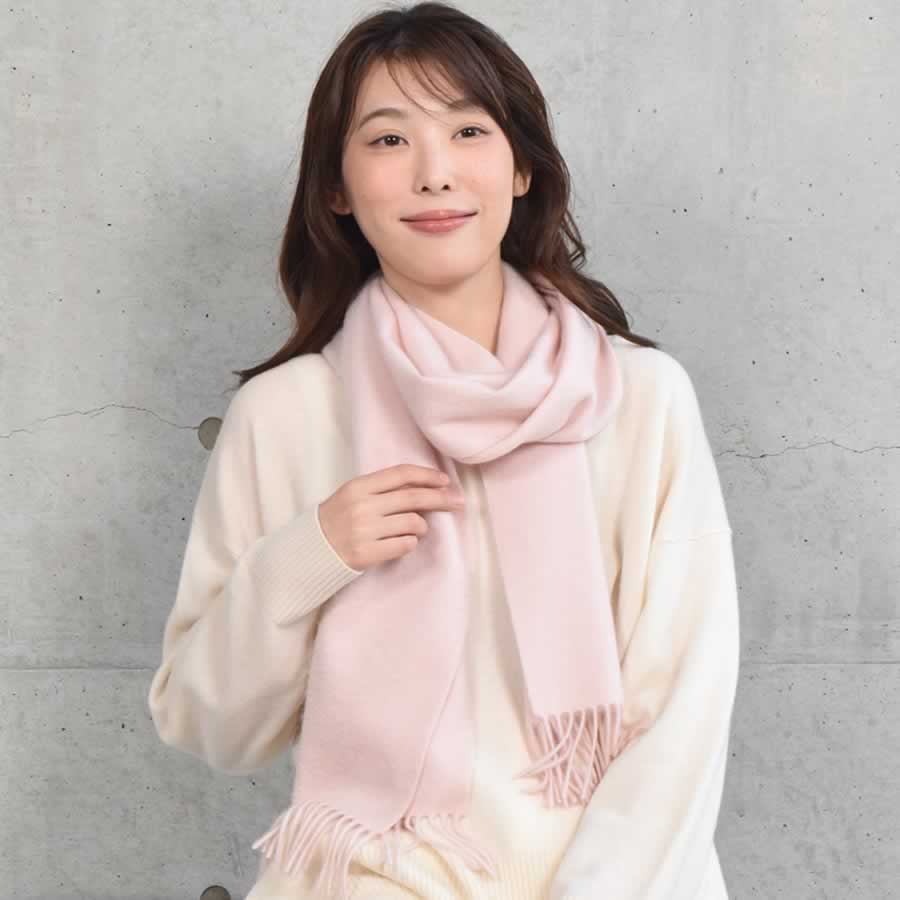 【名入れ刺繍対応】カシミヤ100%マフラー レディース  カシミア マフラー   厚手 無地 シンプル 誕生日 秋 冬 母 女性 ブランド クリスマス ギフト プレゼント