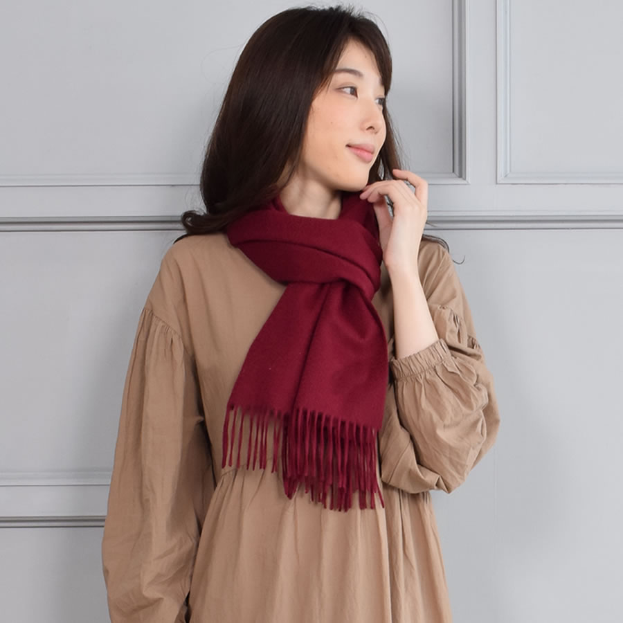 【名入れ刺繍対応】カシミヤ100%マフラー レディース  カシミア マフラー   厚手 無地 シンプル 誕生日 秋 冬 母 女性 ブランド クリスマス ギフト プレゼント