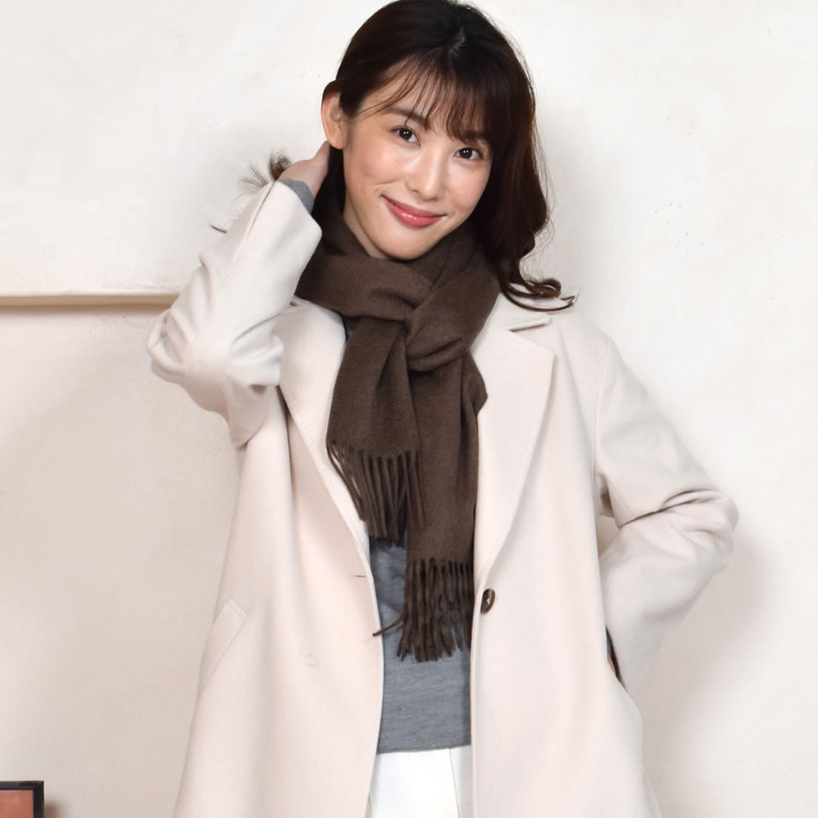 【名入れ刺繍対応】カシミヤ100%マフラー レディース  カシミア マフラー   厚手 無地 シンプル 誕生日 秋 冬 母 女性 ブランド クリスマス ギフト プレゼント