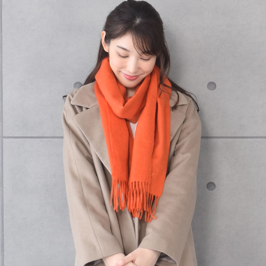 【名入れ刺繍対応】カシミヤ100%マフラー レディース  カシミア マフラー   厚手 無地 シンプル 誕生日 秋 冬 母 女性 ブランド クリスマス ギフト プレゼント