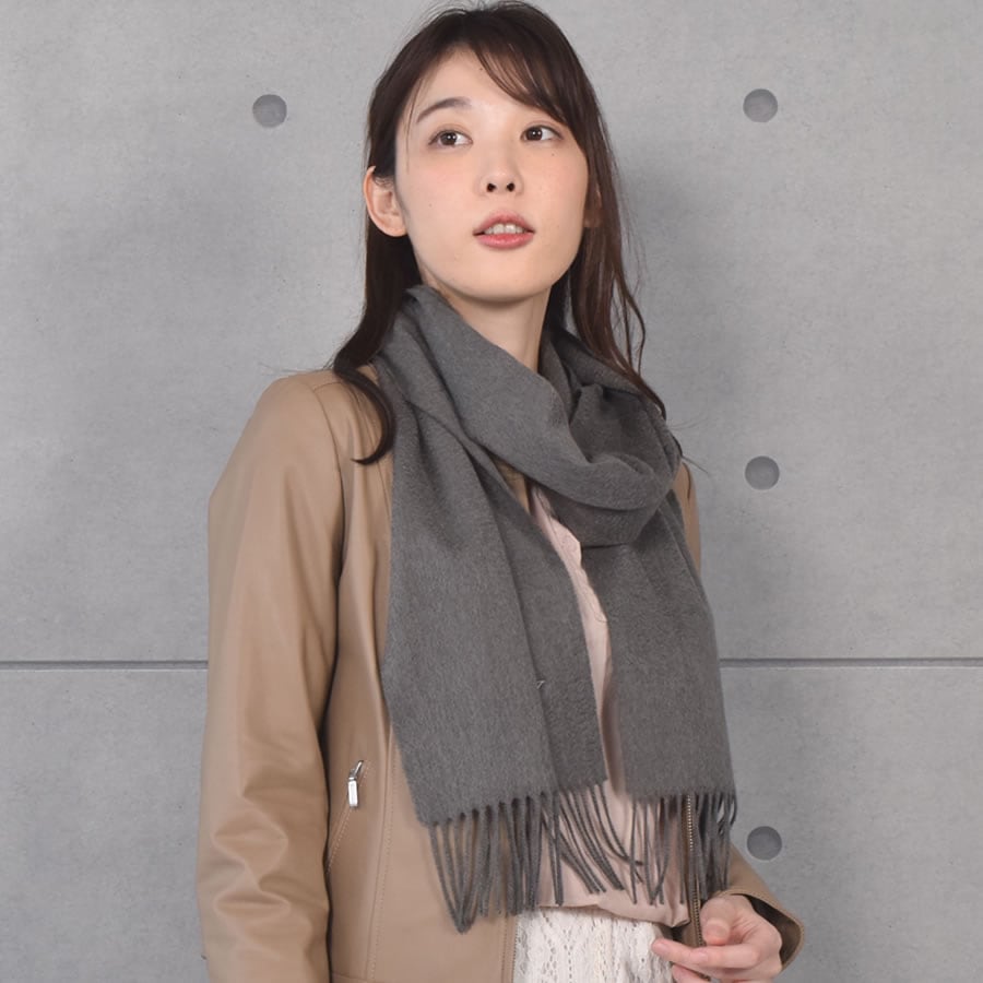 【名入れ刺繍対応】カシミヤ100%マフラー レディース  カシミア マフラー   厚手 無地 シンプル 誕生日 秋 冬 母 女性 ブランド クリスマス ギフト プレゼント