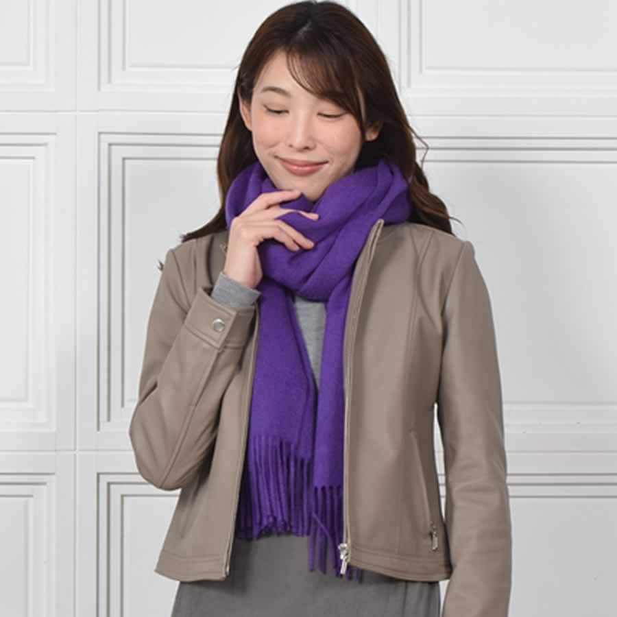 【名入れ刺繍対応】カシミヤ100%マフラー レディース  カシミア マフラー   厚手 無地 シンプル 誕生日 秋 冬 母 女性 ブランド クリスマス ギフト プレゼント