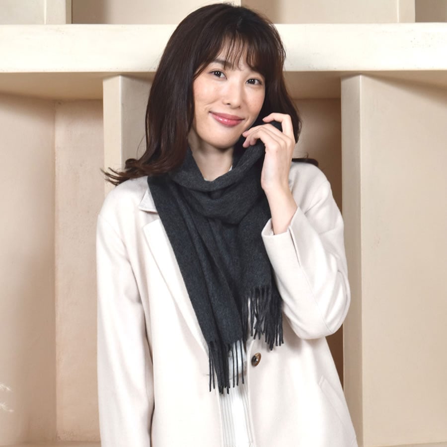 【名入れ刺繍対応】カシミヤ100%マフラー レディース  カシミア マフラー   厚手 無地 シンプル 誕生日 秋 冬 母 女性 ブランド クリスマス ギフト プレゼント