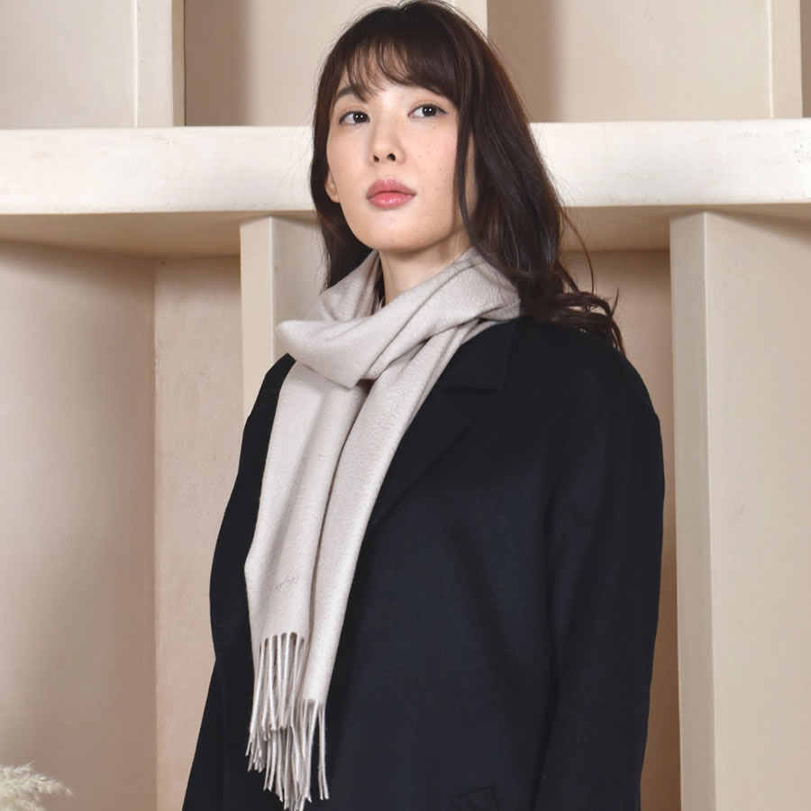 【名入れ刺繍対応】カシミヤ100%マフラー レディース  カシミア マフラー   厚手 無地 シンプル 誕生日 秋 冬 母 女性 ブランド クリスマス ギフト プレゼント