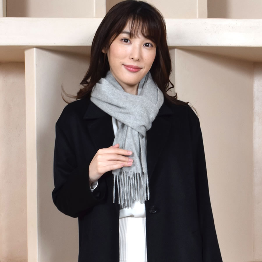 【名入れ刺繍対応】カシミヤ100%マフラー レディース  カシミア マフラー   厚手 無地 シンプル 誕生日 秋 冬 母 女性 ブランド クリスマス ギフト プレゼント