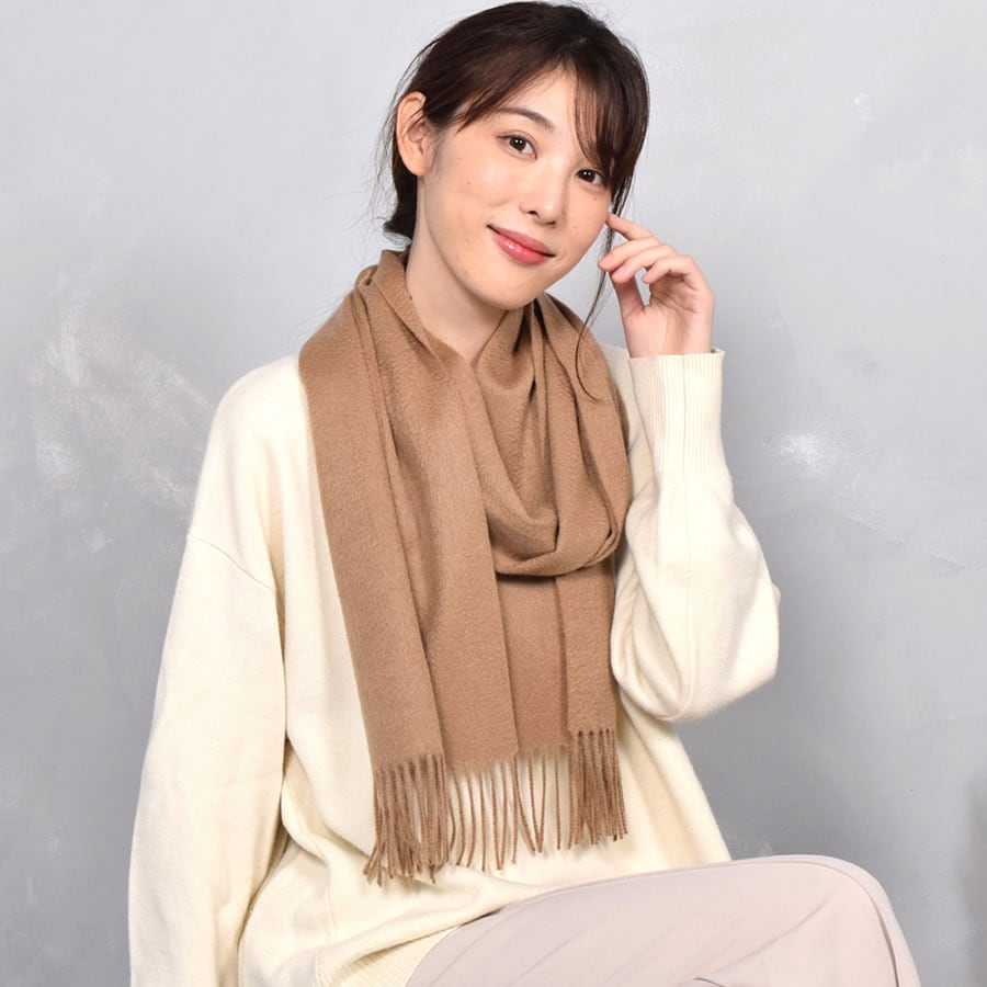 【名入れ刺繍対応】カシミヤ100%マフラー レディース  カシミア マフラー   厚手 無地 シンプル 誕生日 秋 冬 母 女性 ブランド クリスマス ギフト プレゼント