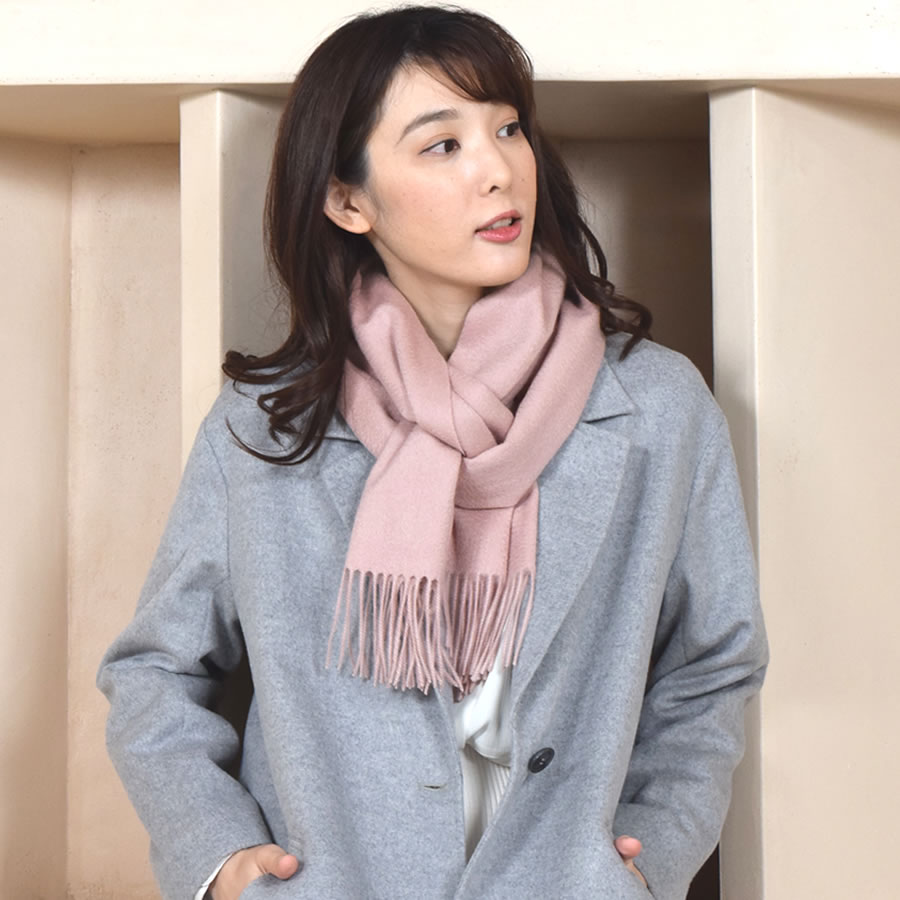 【名入れ刺繍対応】カシミヤ100%マフラー レディース  カシミア マフラー   厚手 無地 シンプル 誕生日 秋 冬 母 女性 ブランド クリスマス ギフト プレゼント