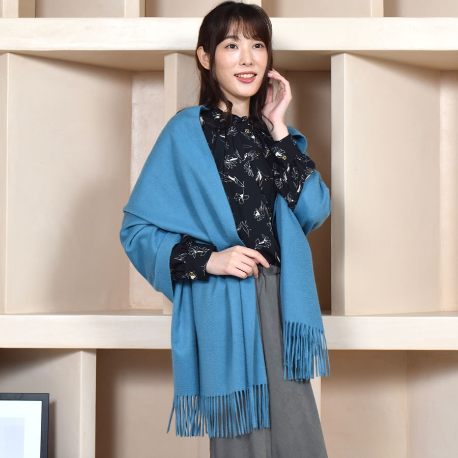 【名入れ 刺繍】カシミヤ100％ストール【200cm×60cm】カシミア 大判 ストール 秋冬 厚手 マフラー レディースマフラー  クリスマス プレゼント ギフト 